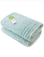 ARTG Drap de Bain en Coton Biologique 70x140 cm, White 70 x 140 cm, AR504 – Vert