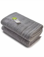 ARTG Drap de Bain en Coton Biologique 70x140 cm, White 70 x 140 cm, AR504 – Gris