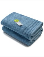 ARTG Drap de Bain en Coton Biologique 70x140 cm, White 70 x 140 cm, AR504 – Jeans Bleu