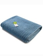 ARTG Serviette de Plage en Coton Biologique 100x180 cm 600 g/m², White 100 x 180 cm, AR506 – Jeans Bleu