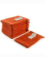 ARTG Waschhandschuh Deluxe aus türkischer Baumwolle, Army Green 16 x 22 cm, AR601 – Brick Red