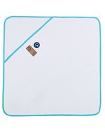 ARTG Babiezz® Kapuzenhandtuch 75x75 cm Baumwolle, White/Anthracite Grey 75 x 75 cm, AR892 – Blanc/Aqua Bleu