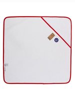 ARTG Babiezz® Kapuzenhandtuch 75x75 cm Baumwolle, White/Anthracite Grey 75 x 75 cm, AR892 – Blanc/Rouge feu