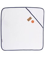ARTG Babiezz® Kapuzenhandtuch 75x75 cm Baumwolle, White/Anthracite Grey 75 x 75 cm, AR892 – Blanc/Marine francais