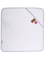 ARTG Babiezz® Kapuzenhandtuch 75x75 cm Baumwolle, White/Anthracite Grey 75 x 75 cm, AR892 – Blanc/Bleu clair