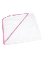 ARTG Babiezz® Kapuzenhandtuch 75x75 cm Baumwolle, White/Anthracite Grey 75 x 75 cm, AR892 – Blanc/Rose clair