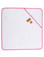 ARTG Babiezz® Kapuzenhandtuch 75x75 cm Baumwolle, White/Anthracite Grey 75 x 75 cm, AR892 – Blanc/Rose
