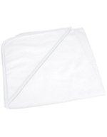 ARTG Babiezz® Kapuzenhandtuch 75x75 cm Baumwolle, White/Anthracite Grey 75 x 75 cm, AR892 – Blanc/Blanc
