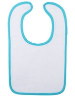 ARTG Sublimations-Lätzchen mit Baumwollrückseite, White/Anthracite Grey 43 x 27 cm, AR894 – Blanc/Aqua Bleu