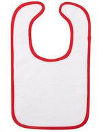 ARTG Sublimations-Lätzchen mit Baumwollrückseite, White/Anthracite Grey 43 x 27 cm, AR894 – Blanc/Rouge feu