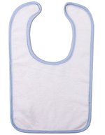 ARTG Sublimations-Lätzchen mit Baumwollrückseite, White/Anthracite Grey 43 x 27 cm, AR894 – Blanc/Bleu clair