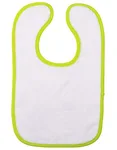 ARTG Sublimation Bib with Cotton Back, White/Anthracite Grey 43 x 27 cm, AR894 – White/Lime Green