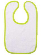 ARTG Sublimations-Lätzchen mit Baumwollrückseite, White/Anthracite Grey 43 x 27 cm, AR894 – Blanc/Vert citron