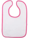 ARTG Sublimation Bib with Cotton Back, White/Anthracite Grey 43 x 27 cm, AR894 – White/Pink