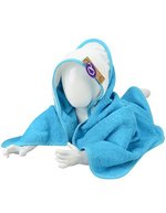 ARTG Kapuzenhandtuch aus 100% Baumwolle – Aqua Blue/White/Aqua Blue