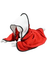 ARTG Kapuzenhandtuch aus 100% Baumwolle, Black/Black 75 x 75 cm, ARB032 – Fire Red/White/Black
