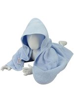 ARTG Kapuzenhandtuch aus 100% Baumwolle, Black/Black 75 x 75 cm, ARB032 – Light Blue/Light Blue/Light Blue