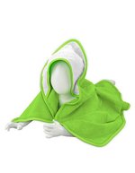 ARTG Kapuzenhandtuch aus 100% Baumwolle, Black/Black 75 x 75 cm, ARB032 – Lime Green/White/Lime Green