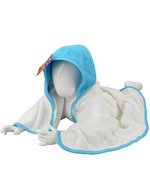 ARTG Kapuzenhandtuch aus 100% Baumwolle, Black/Black 75 x 75 cm, ARB032 – White/Aqua Blue/Aqua Blue