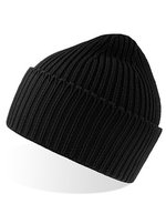 Atlantis Grob gestrickte Oak Beanie mit Bündchen – Black