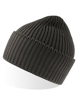 Atlantis Grob gestrickte Oak Beanie mit Bündchen – Dark Grey Melange