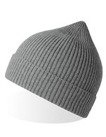 Atlantis Nachhaltige Andy Beanie aus Recyclingmaterial, Acid Green One Size, AT103 – Light Grey Melange