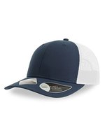 Atlantis Bryce Cap aus recyceltem Polyester-Twill, Black/Black One Size, AT106 – Blu navy/Bianco