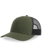 Atlantis Bryce Cap aus recyceltem Polyester-Twill, Black/Black One Size, AT106 – Oliva/Nero