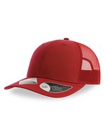 Atlantis Bryce Cap aus recyceltem Polyester-Twill, Black/Black One Size, AT106 – Rosso/Rosso
