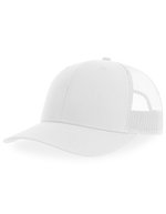 Atlantis Bryce Cap aus recyceltem Polyester-Twill, Black/Black One Size, AT106 – Bianco/Bianco