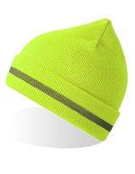 Atlantis Workout Beanie Recycled mit Reflektoren – Yellow Fluo