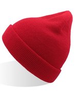Atlantis Wind Beanie aus recyceltem Polyester für Kinder, Black One Size, AT124 – Red