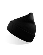 Winddichte Beanie aus recyceltem Polyester – Black