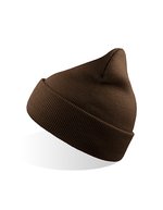 Winddichte Beanie aus recyceltem Polyester – Brown