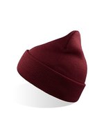 Winddichte Beanie aus recyceltem Polyester – Burgundy