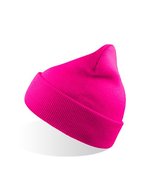 Winddichte Beanie aus recyceltem Polyester – Fuchsia