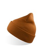 Winddichte Beanie aus recyceltem Polyester – Light Brown
