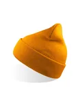 Windproof Beanie made of Recycled Polyester – Mustard