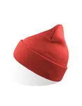 Windproof Beanie made of Recycled Polyester – Off Red