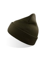 Winddichte Beanie aus recyceltem Polyester – Olive