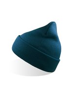 Winddichte Beanie aus recyceltem Polyester – Petrol