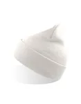 Windproof Beanie made of Recycled Polyester – White