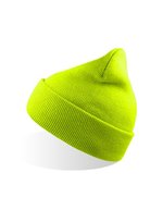 Winddichte Beanie aus recyceltem Polyester – Yellow Fluo