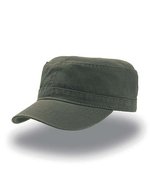 Atlantis Chino-Baumwoll Cap mit Klettverschluss – Olive