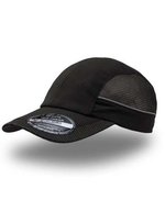 Atlantis Sportkappe mit Mesh und Reflektoren, Black One Size, AT312 – Bild 1