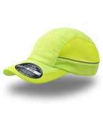 Atlantis Sportkappe mit Mesh und Reflektoren, Black One Size, AT312 – Jaune Fluo