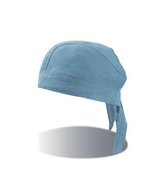Atlantis Baumwoll-Bandana Long mit Labeldruck, Black One Size, AT351 – Azzurro chiaro
