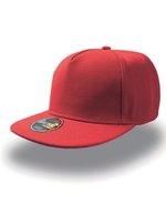 Atlantis Snap Five Cap mit PVC-Verschluss, Black One Size, AT401 – Rouge