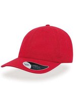 Atlantis Dad Hat aus 100% Baumwolle mit Messingschnalle, Black One Size, AT409 – Red