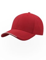 Atlantis Estoril Cap aus recyceltem Polyester, Black One Size, AT422 – Red